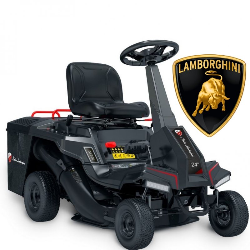 tracteur-tondeuse-thermique-autoportee-essence-7cv-224cm3-4-vitesses-1-mulching-ejection-laterale-lamborghini Rasentraktor mit Selbstantrieb und Thermo-Motor, 7 PS, 4 Geschwindigkeiten + 1 Mulchfunktion, Seitenauswurf, Lamborghini – Image 1